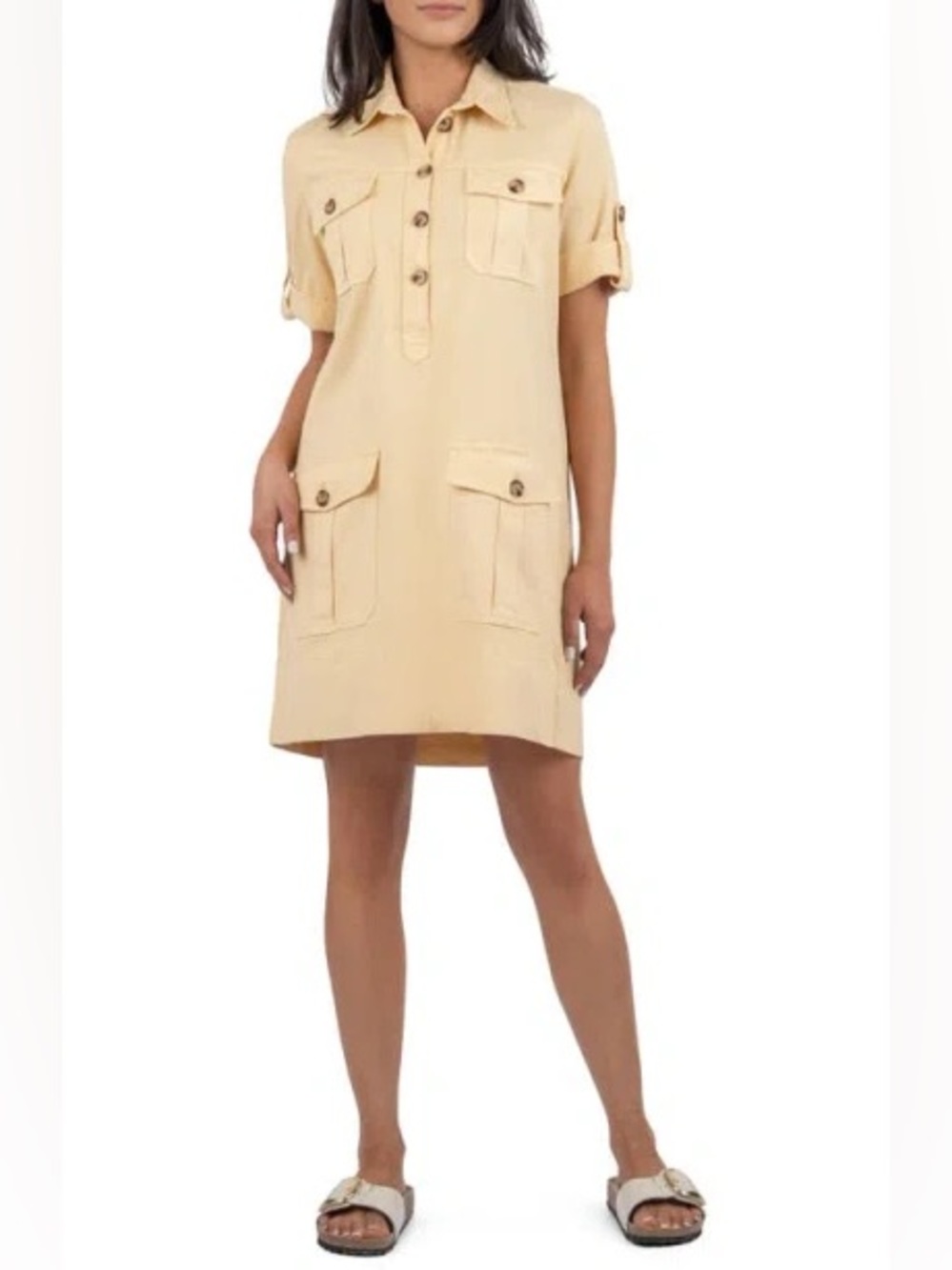 Kut from the Kloth Terra Cargo Dress in Yellow size XS